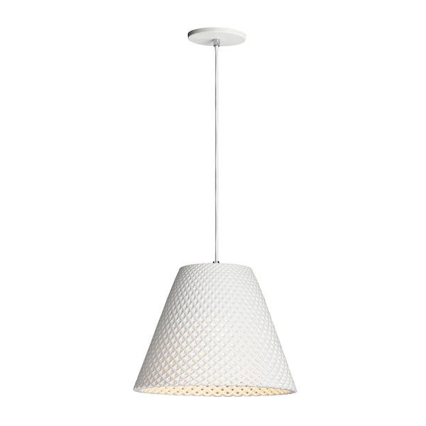 Maxim Lighting Woven 1-Light 14.5" Wide White Pendant Light 10145WT - main
